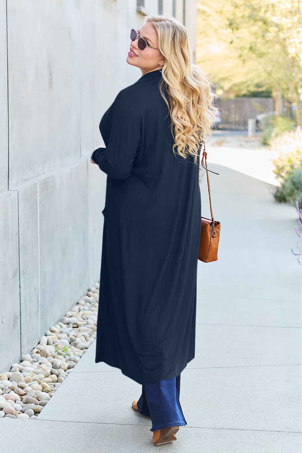 Basic Bae Full Size Open Front Long Sleeve Cover Up