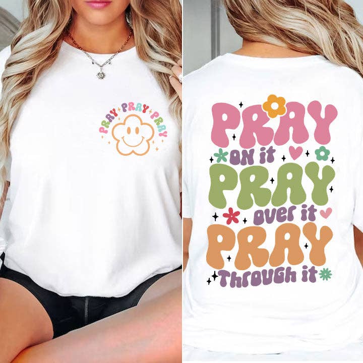 Pray (Front & Back) Set- Screen Print Transfer